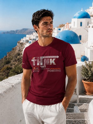 Masimar Erkek Baskılı Pamuk Simit Yaka T-Shirt