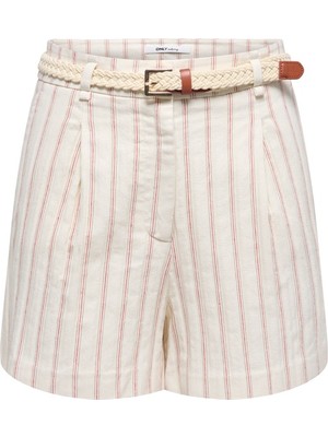 Only Onltate Hw Belt Pıns Shorts Tlr Kadın Beyaz Şort - 15370074