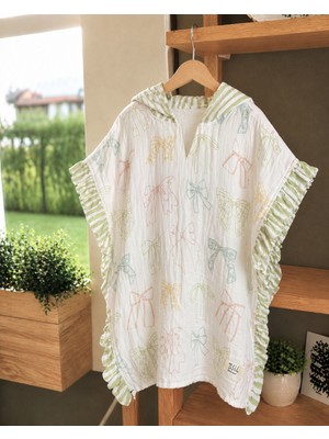 Asu Baby&kids  Ribbon Fırfırlı Müslin Panço