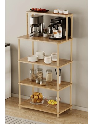 tridihome Modern Mutfak Rafı Kahve Köşesi Standı Çok Amaçlı 4 Katlı Organizer