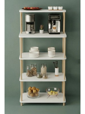 tridihome Modern Mutfak Rafı Kahve Köşesi Standı Çok Amaçlı 4 Katlı Organizer