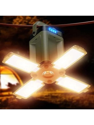 GUNKES Solar Katlanabilir Kamp Lambası – Güneş Enerjili, USB Şarjlı, Powerbank Özellikli Taşınabilir Işık
