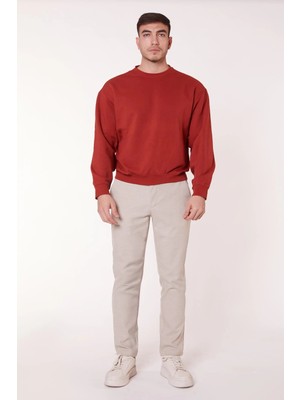 Braccas Erkek Yandan Cepli Slim Fit Bej Chino Pantolon
