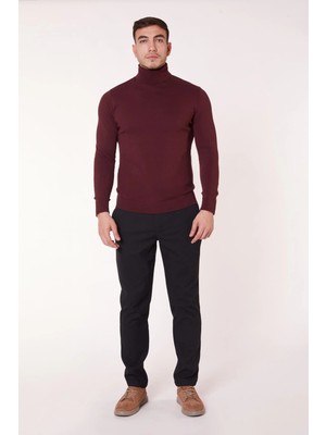 Braccas Erkek Yandan Cepli Slim Fit Lacivert Chino Pantolon