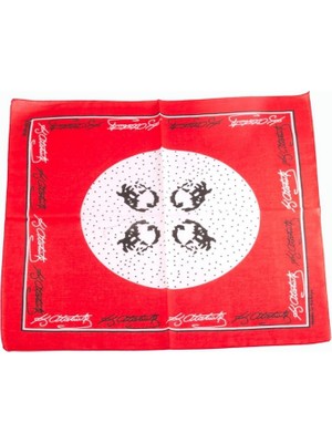 Zero Land Semeglbl Atatürk Imzalı Desenli Bandana 50*50 - Kırmızı