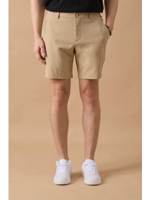 Braccas Erkek Bej Jogger Fit Şort