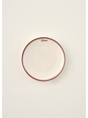 Bella Maison Bonheur Porselen Pasta Tabağı Bordo (21 Cm)