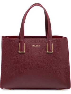 Tergan Bordo Hakiki Deri Kadın Omuz Çantası - S26Y1BC80487-M71