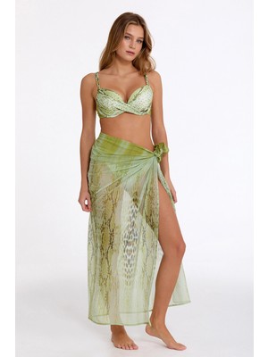 Amora Fancy Clothing Argento 2164-3025 Kadın Uzun Tül Etek