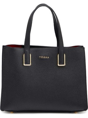 Tergan Siyah Hakiki Deri Kadın Omuz Çantası - S26Y1BC80487-A41
