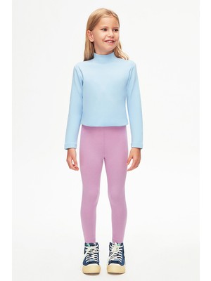 Lovetti Lila Kız Çocuk Yazlık Basic Tayt