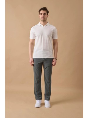 Braccas Erkek Yeşil Slim Fit Lastikli Bel Esnek Kumaş Dar Kesim Jogger Pantolon