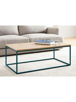 Vivense Stream Metal Orta Sehpa, Pantone Ayak Meşe Tabla
