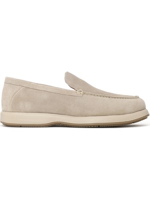 Derimod Erkek Bej Süet Deri Loafer 26SFD765910