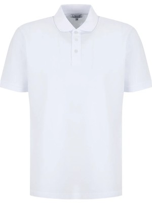 Limon Beyaz Erkek %100 Pamuk Polo T-Shirt L6SM-TST9524