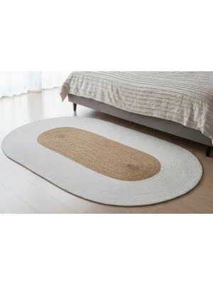 Vivense Zenih Oval Halı, Natural Beyaz, 80X150 cm