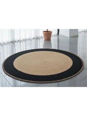Vivense Circo Yuvarlak Halı, Natural Siyah, 100 cm