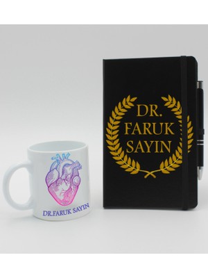 As Gift 14 Mart Tıp Bayramı - Sağlık Çalışanlarına Özel Baskılı Ajanda Defter & Beyaz Kupa & Tükenmez Kalem Hediye Seti