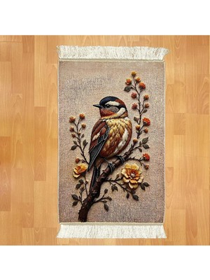 Mevlana Bazaar Kuş Motifli 60 x 90 Duvar Halısı