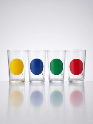 United Colors Of Benetton BE-KCT0026  Cam Çok Renkli Meşrubat Bardağı