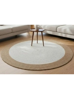 Vivense Riva Yuvarlak Model Halı, Krem Natural, 100 cm