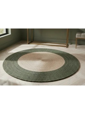 Vivense Terra Yuvarlak Halı, Yeşil Natural, 100 cm