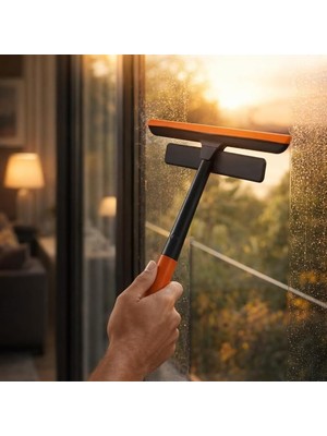 Ozcmax 360 Derece Oynar Çift Başlıklı Çekçek Cam Temizlleme Aparatı