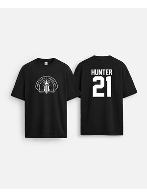 Shain Scott Hunter Heated Rivalry Baskılı Bisiklet Yaka Unisex Siyah Tişört T-Shirt
