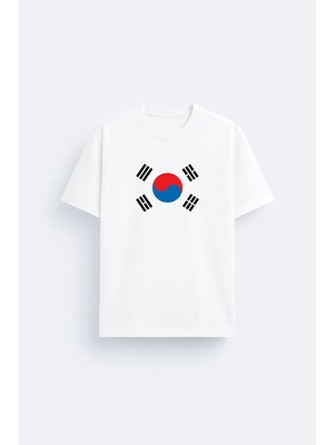 Shain Güney Kore Baskılı Bisiklet Yaka Siyah Tişört T-Shirt