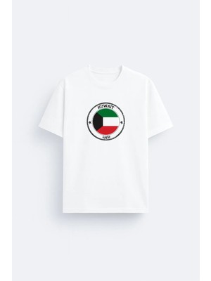 Shain Kuveyt Baskılı Bisiklet Yaka Siyah Tişört T-Shirt