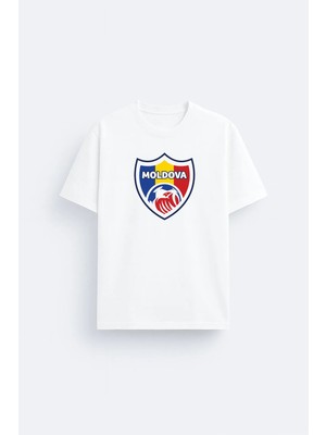 Shain Moldova Baskılı Bisiklet Yaka Siyah Tişört T-Shirt