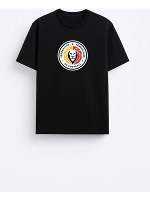 Shain Senegal Milli Futbol Takımı Baskılı Pamuklu Kumaş Siyah Tişört T-Shirt