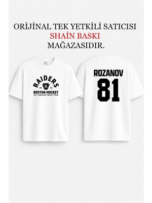 Shain Heated Rivalry Ilya Rozanov 81 Tasarım Yazılı Çift Taraf Baskılı Unisex Beyaz Tişört T-Shirt