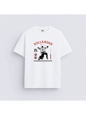 Shain Rozanov 81 Hollander 24 Heated Rivalry Dizi Baskılı Bisiklet Yaka Beyaz Tişört T-Shirt
