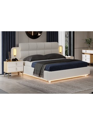 Doressa Bend Walnut Bazalı Karyola