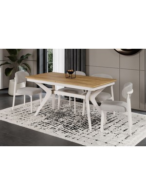 Doressa Bend Walnut Masa Takımı