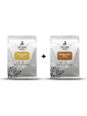 Addis Ababa Coffee Kolombiya ve Etiyopya Single Origin Avantajlı Paket