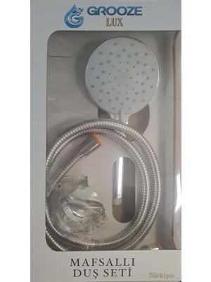 Leva House Grooze Mafsallı Lüx Duş Seti - Duş Takımı - Inci - Kutu Ambalaj