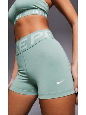 Nike Pro Dri Fit Sculpt High Rise 3" Legging Shorts Kadın Yüksek Bel Tayt Şort Yeşil