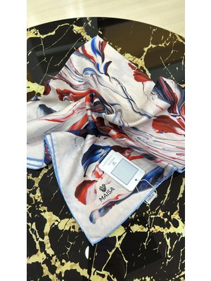 Maisa Maısa Buğu Mulberry Ipek Eşarp Mavi 6493