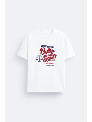 Shain Better Call Saul Baskılı Beyaz Bisiklet Yaka Tişört T-Shirt