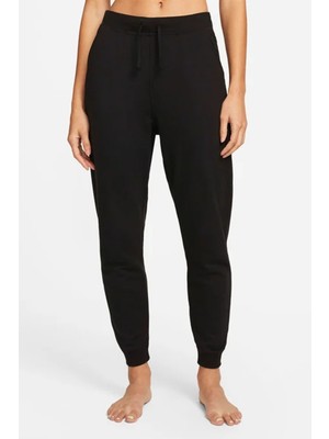 Nike Yoga Luxe 7/8 Fleece Soft Pants Purple Esnek Yumuşak Kadın Eşofman Altı Siyah