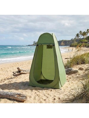 Roichil® Tek Kişilik Yarı Otomatik Portatif Giyinme Kabini Çadırı – Plaj, Kamp, Duş ve Soyunma Kabini Outdoor Çadır 120X120X190 cm