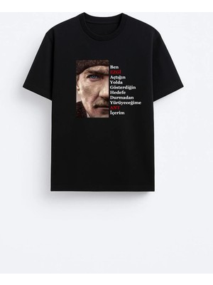 Shain Kişiye Isme Özel 23 Nisan 19 Mayıs Milli Bayramlar Atatürk Baskılı Erkek Kız Çocuk Siyah Tişört T-Shirt