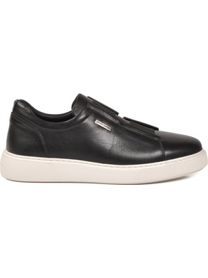 Pierre Cardin Siyah Hakiki Deri Büyük Numara Erkek Casual Ayakkabı 1662605B M
