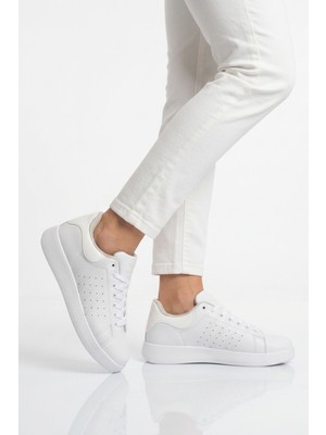 Walkway Beyaz Bağcıklı Unisex Spor Ayakkabı