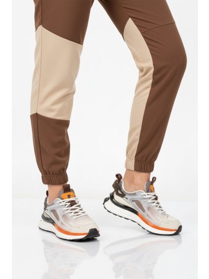 Pierre Cardin Beyaz Kahve Hafızalı Taban Unisex Spor Ayakkabı