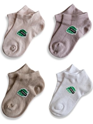 Panfilia Bambu Kız Çocuk Patik Çorap 4'lü Set / Kız / Erkek / Unisex
