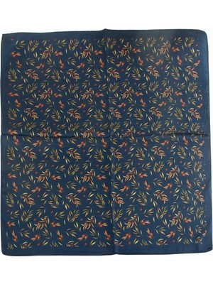 Renklime Kiraz Dal Desenli Zr Şifon Fular 50*50 cm