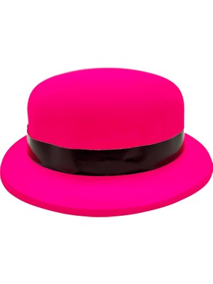 SiHako Neon Partisi Pembe Renk Melon Plastik Parti Şapkası